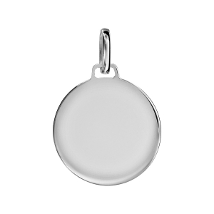 PENDENTIF ROND LISSE 22MM ARGENT