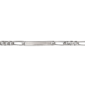 IDENTITE 1+3 5MM ARGENT RHODIÉ 18CM