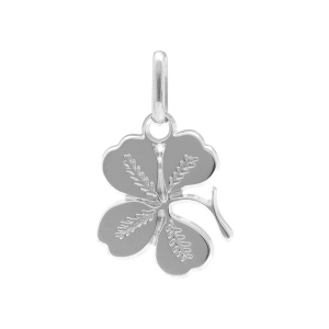 PENDENTIF TREFLE 4 FEUILLES ARGENT RHODIÉ