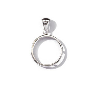 PENDENTIF PORTE PIECE  ARGENT DIAM 23.5