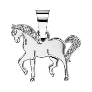 PENDENTIF CHEVAL BRILLANT ARGENT