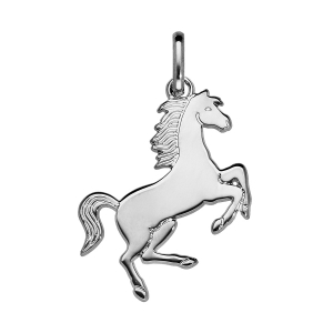 PENDENTIF CHEVAL CABRE  ARGENT RHODIÉ