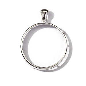 PENDENTIF PORTE PIECE ARGENT DIAM 37.5