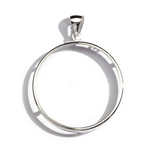 PENDENTIF PORTE PIECE ARGENT DIAM 41.3