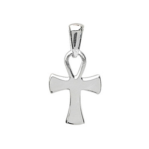 PENDENTIF CROIX EGYPTIENNE ARGENT RHODIÉ