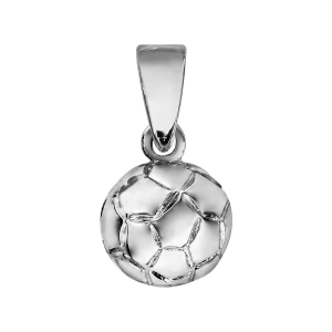 PENDENTIF BALLON FOOT MY 11MM ARGENT RHODIÉ