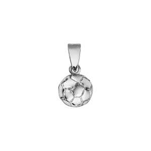 PENDENTIF BALLON FOOT MY 11MM ARGENT RHODIÉ