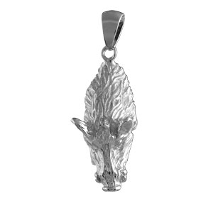 PENDENTIF ARGENT RHODIÉ SANGLIER