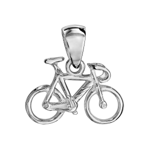 PENDENTIF VELO  DE COURSE ARGENT