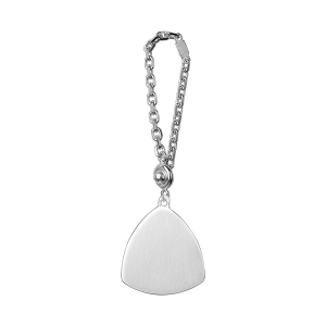 PORTE CLEF FORME TRIANGLE FINITION SATINEE