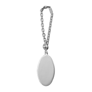 PORTE CLEF FORME OVALE FINITION SATINEE