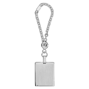 PORTE CLEFS PLAQUE GI FINITION SATINEE DIM 30 x 23 mm