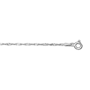 CHAINE CHEVILLE MAILLE VRILLEES ARGENT 23CM