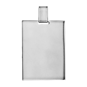 GROSSE PLAQUE GI  39*29mm ARGENT