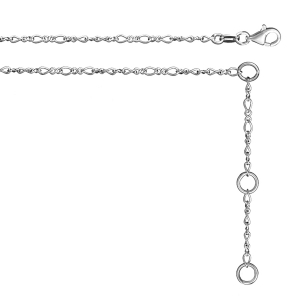 CHAINE DE VENTRE FANTAISIE 85CM ARGENT