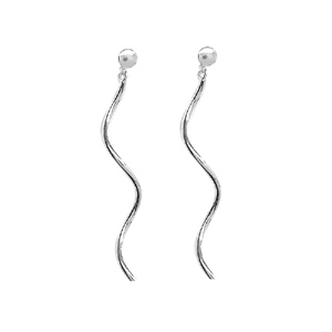 BOUCLES D'OREILLES FORME SPIRALE ARGENT RHODIÉ