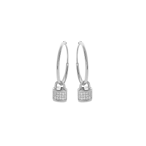 CRÉOLES ARGENT RHODIÉ PAMPILLE CADENAS OXYDES BLANCS