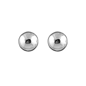 BOUCLES D'OREILLES ARGENT RHODIÉ TIGE BOULE 8MM