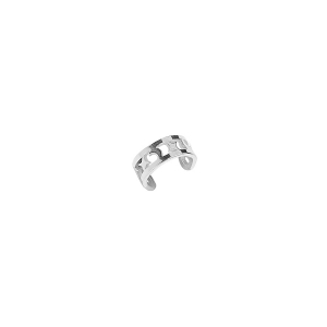 BOUCLES D'OREILLES MANCHETTE ARGENT RHODIÉ MOTIF LUNE ETOILE (A L'UNITÉ)