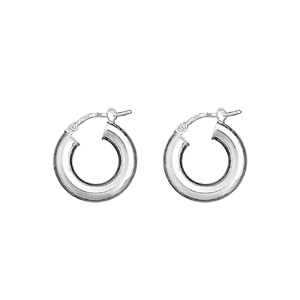 CREOLE ARGENT TUBE 5MM  DIAM 20MM