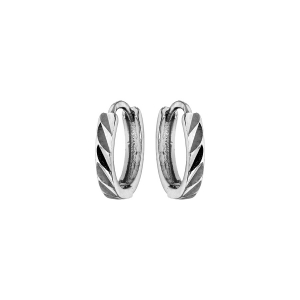 CRÉOLES ARGENT RHODIÉ ARTICULEES DIAMANTEES