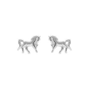 BOUCLES D'OREILLES CHEVAL ARGENT RHODIÉ