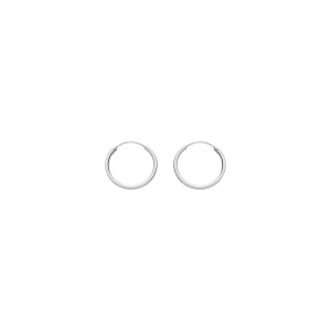 CRÉOLES ARGENT RHODIÉ FIL CARRÉ 1.5MM  DIAM  17MM