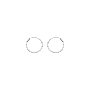 CRÉOLES ARGENT RHODIÉ FIL CARRÉ  1.5MM  DIAM 22MM
