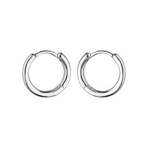 CREOLES ARGENT RHODIE ARTICULEE DIAM 13MM EXT