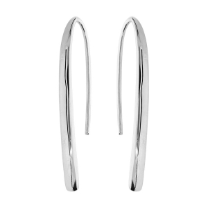 BOUCLES D'OREILLES CROCHET ARGENT RHODIÉ MASSIF