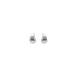 BOUCLES D'OREILLES TIGE ARGENT RHODIÉ GOUTTE