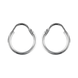 CRÉOLES ARGENT RHODIÉ TUBE 1.8MM  DIAM 16 MM