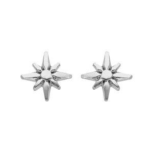 BOUCLES D'OREILLES TIGE ARGENT RHODIÉ PETITE ETOILE