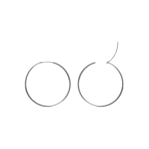 CRÉOLES ARGENT PASSIVÉ TUBE DIAM 26MM FIL 1,20MM