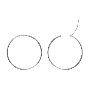 CRÉOLES ARGENT PASSIVÉ TUBE DIAM 35MM FIL 1,20MM