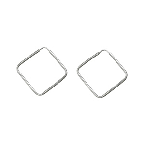 CRÉOLES CARRÉE EN DIAGONALE 30*30 ARGENT