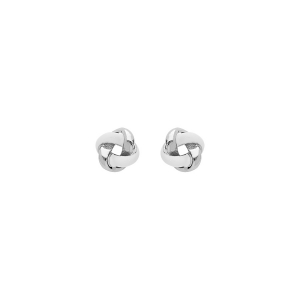 BOUCLES D'OREILLES TIGE ARGENT RHODIÉ ROSAS RÉSINE BLANCHE