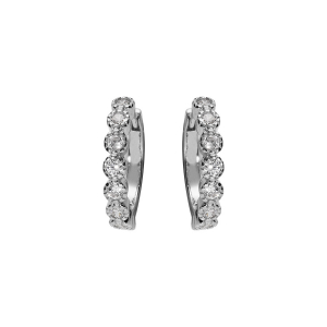 CRÉOLES ARGENT RHODIÉ MASSIF OXYDES BLANCS