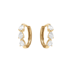 CRÉOLES ARGENT DORÉ ARTICULÉE 3 OXYDES BLANCS CRÉOLES ARGENT DORÉ ARTICULÉE 3 OXYDES BLANCS