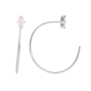 BOUCLES D'OREILLES ARGENT RHODIÉ ENROULEE OXYDE BLANC