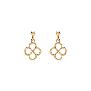 BOUCLES D'OREILLES TIGE ARGENT DORÉ CLOU FLEUR AJOURÉE