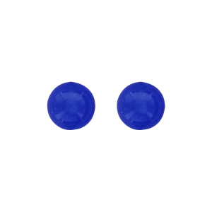 BOUCLES D'OREILLES TIGE ARGENT BOULE DIAM 6 MM  SYNTHETIQUE BLEU FONCE