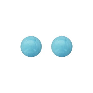 BOUCLES D'OREILLES TIGE ARGENT BOULE DIAM 6 MM TURQUOISE IMITATION