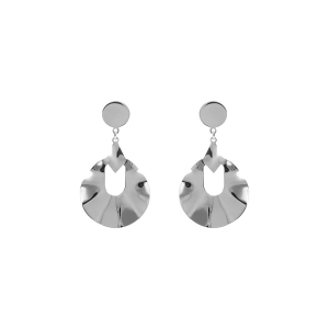 BOUCLES D'OREILLES TIGE ARGENT PENDANTE FORME GEOMETRIQUE 40+5CM