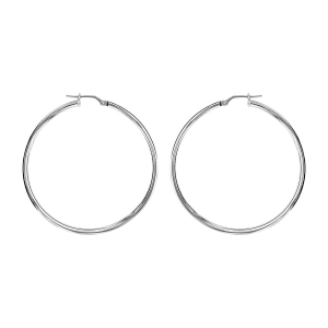 CREOLE ARGENT RHODIÉ ONDULEES 45MM