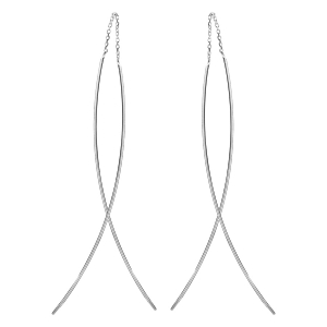 BOUCLES D'OREILLES ARGENT 2 BAGUETTES