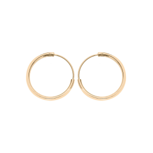 CRÉOLES ARGENT DORURE JAUNE 1.5MM TUBE DIAM 16MM