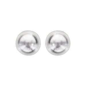 BOUCLES D'OREILLES TIGE ARGENT PERLE IMITATION BLANCHE 10MM