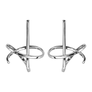 BOUCLES D'OREILLES TIGE ARGENT RHODIÉ FIL SPIRALE