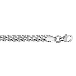 BRACELET ARGENT RHODIÉ MAILLE EPI 17CM
